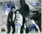 Harrison Ford Mark Hamill Peter Mayhew Carrie Fisher